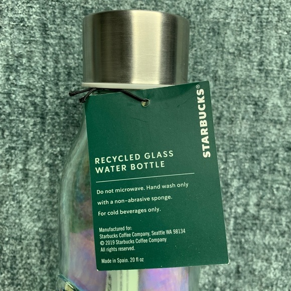 Starbucks Iridescent Rainbow Glass Water Bottle - Picture 6 of 6